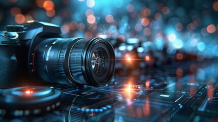 World Photographer Day Illustration with Graphic Icons


