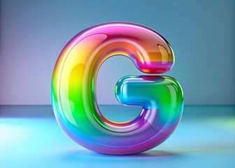 Obraz premium A stunning 3D bubble letter 