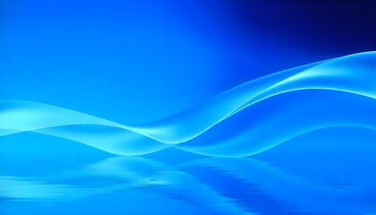 Fototapeta premium Blue abstract background with soft curves. swirling, blue wave with translucent ripples.