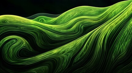 lush green waves pattern texture.  abstract wallpaper