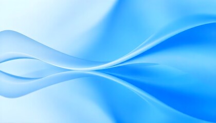 Fototapeta premium Blue abstract background with soft curves. swirling, blue wave with translucent ripples.