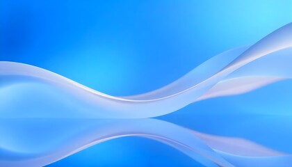 Obraz premium Blue abstract background with soft curves. swirling, blue wave with translucent ripples.