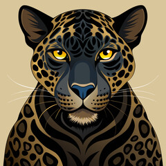 leopard on black
