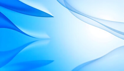 Obraz premium Blue abstract background with soft curves. swirling, blue wave with translucent ripples.