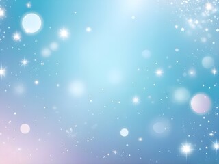 abstract pastel magic blue pastel background with bokeh. Shiny design with sparkles and stars.
