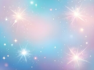 Fototapeta premium abstract pastel magic blue pattern. pastel background with bokeh. Shiny design with sparkles and stars.