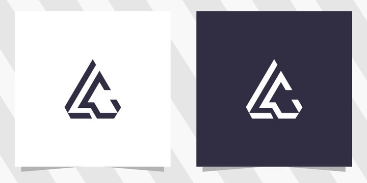 letter lc cl logo design vector