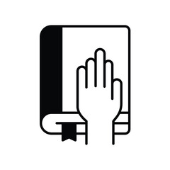 decency glyph icon with white background vector stock illustration