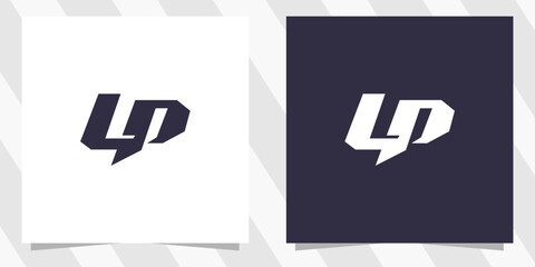 letter lp pl logo design vector