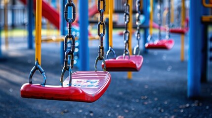 Playground Equipment: Bright swings, slides, and climbing frames made from resilient plastic and metal, ensuring a safe and engaging play experience for kids.
