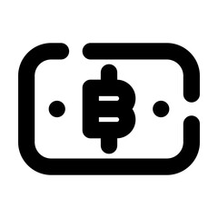 Cryptocurrency Icon Broken Line Style