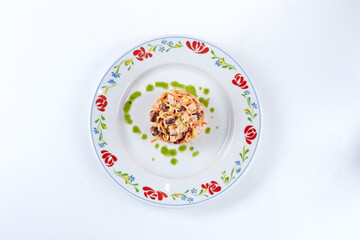 hot salad with carrot and cheese