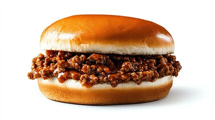 Delicious and savory sloppy joe sandwich on a soft bun, perfect for casual dining and comfort food lovers.