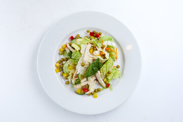 salad with chicken and vegetables
