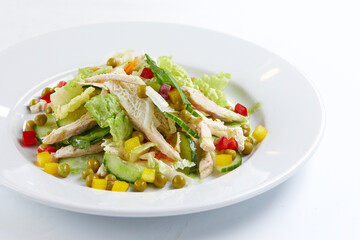 salad with chicken and vegetables