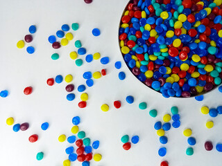 colorful masterbatch granule, colorful pigment, green granules in a cup, cold cutting type granule...