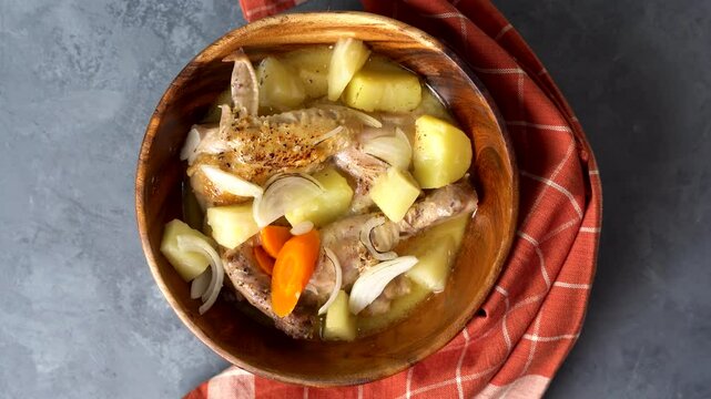 pan fried chicken in coconut pineapple sauce also known as pininyahang manok in Philippines