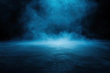 Fototapeta premium Texture overlay effect for text or space. Blue background. Smoke fog
