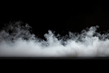 Fototapeta premium Texture overlay effect for text or space. Black background. Smoke fog