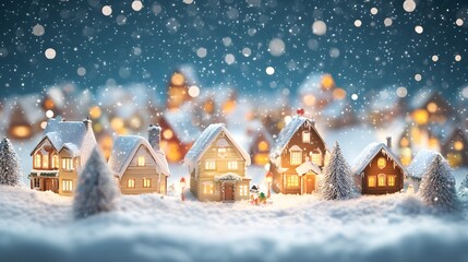 Fototapeta premium Merry Christmas and Happy New Year with realistic Christmas trees