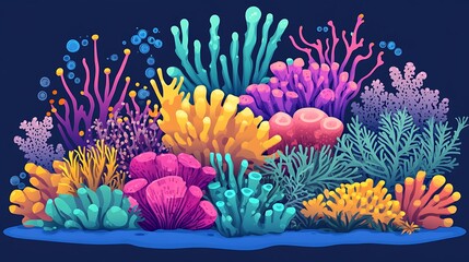 coral reef with fish