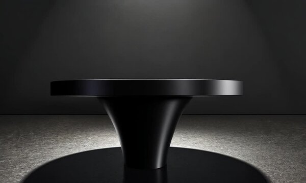 Black Pedestal  with Spotlight
