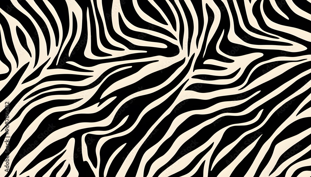 Wall mural leather zebra motif texture background