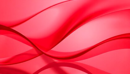 Obraz premium Red abstract background with soft curves and reflect swirling, red liquid reflecting on a smooth surface.
