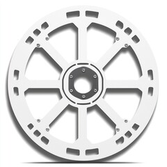 Obraz premium White Wheel with Spokes and Holes