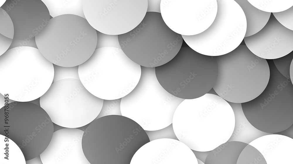 Poster abstract gray and white circle pattern background