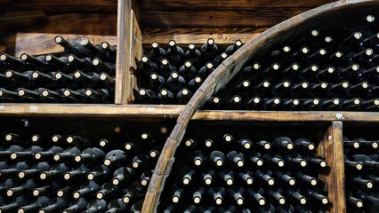 black and white wine cellar