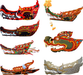 ancient, animal, art, asian, colorful, decoration, decorative, design, dragon, fantasy, head, isolated, oriental, ornament, power, religion, adventure, nan, naga, traditional, boat racing, festival, l