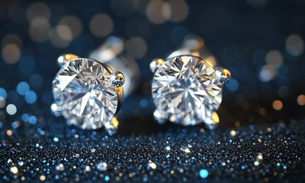 Sparkling Diamond Earrings