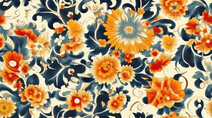 Allover design pattern art featuring a beautiful combination of multiple colors and textile designs
