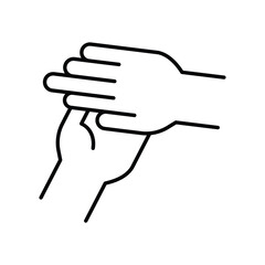 respect line icon with white background vector stock illustration