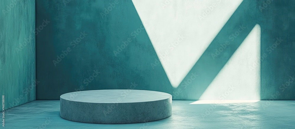 Aufkleber abstract minimalistic background featuring a pedestal 3d rendering