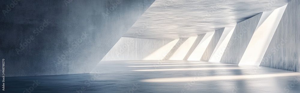 Aufkleber abstract modern architectural background featuring an empty interior space 3d rendering