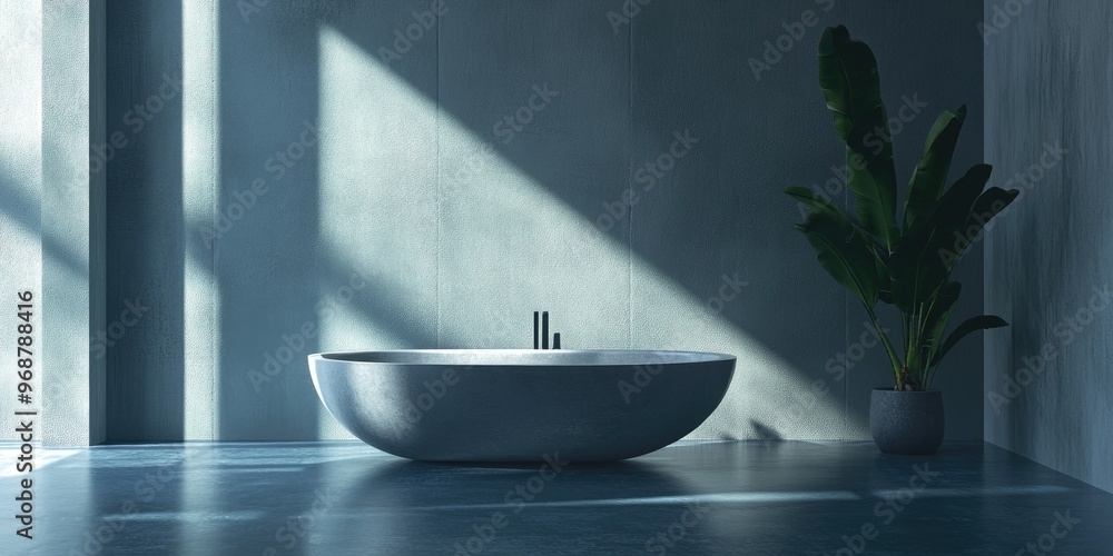 Poster Product showcase in a minimalist 3D rendering environment