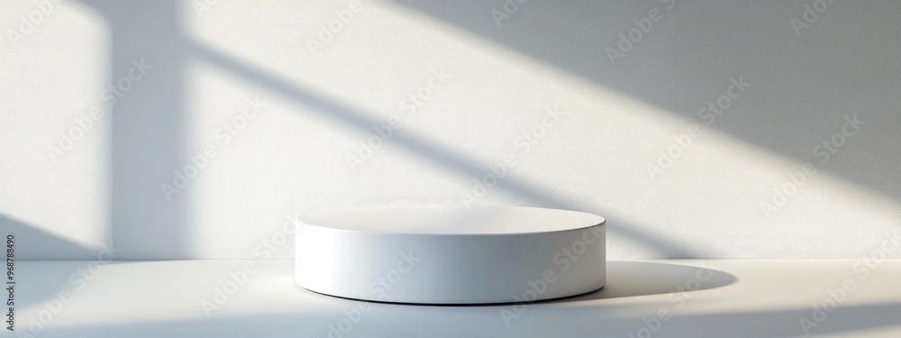 Aufkleber Product display stand with subtle shadow Background for product presentation 3D rendering