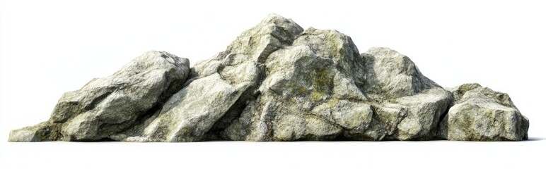 Small stone mountain isolated on a white background