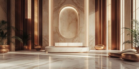 Elegant 3D podium rendering for sophisticated designZhan Shi