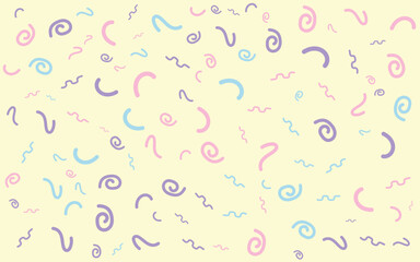 Flat Pastel Color Memphis Pattern Abstract Background