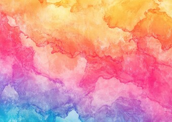 Fototapeta premium Colorful hand drawn background featuring grunge shibori and tie dye watercolor textures in an abstract rainbow design