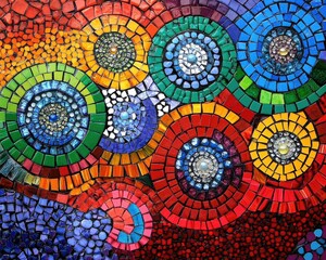 colorful mosaic art