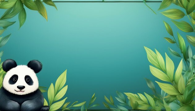 panda y bamb&radic;&int; Tarjeta con mensaje