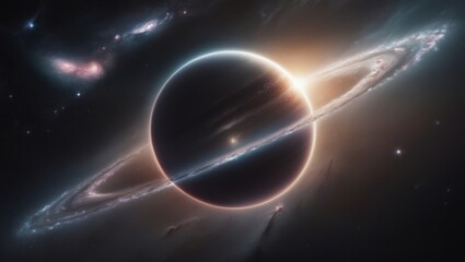 Beautiful colorful space background. Sci-fi cosmic wallpaper. Nebula, stars, gas clouds.