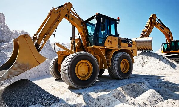 Yellow Loader in Construction Site