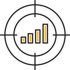 Bar Chart and Crosshair Icon
