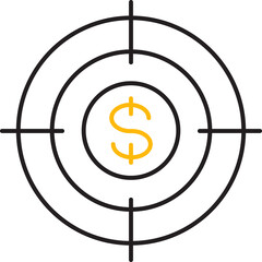 Dollar and Crosshair Icon
