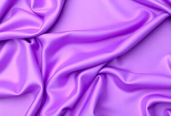 Fototapeta premium Smooth flowing purple satin fabric with soft wavy. flowing purple satin with soft folds and highlights.